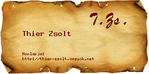 Thier Zsolt névjegykártya